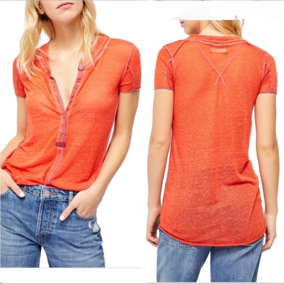 Free People Kia Henley T-Shirt - Picture 1 of 5